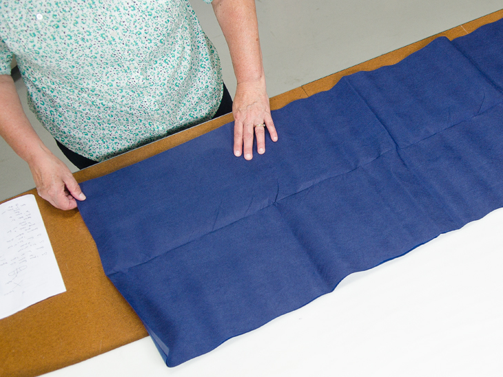 Lay out your fabric for patterning